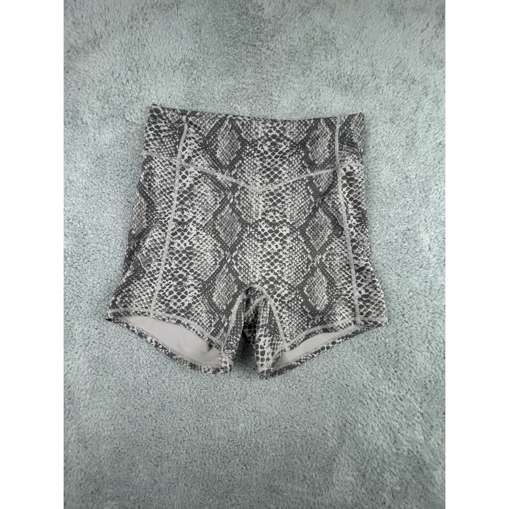 Balance Athletica Vitality Cloud II Biker Shorts Size XS/S Snakeskin Print Grey